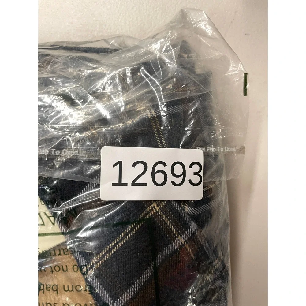 Orvis Men's Size XXL Classic Fit Plaid Button Down Shirt Navy Brown Cotton - Picture 9 of 9